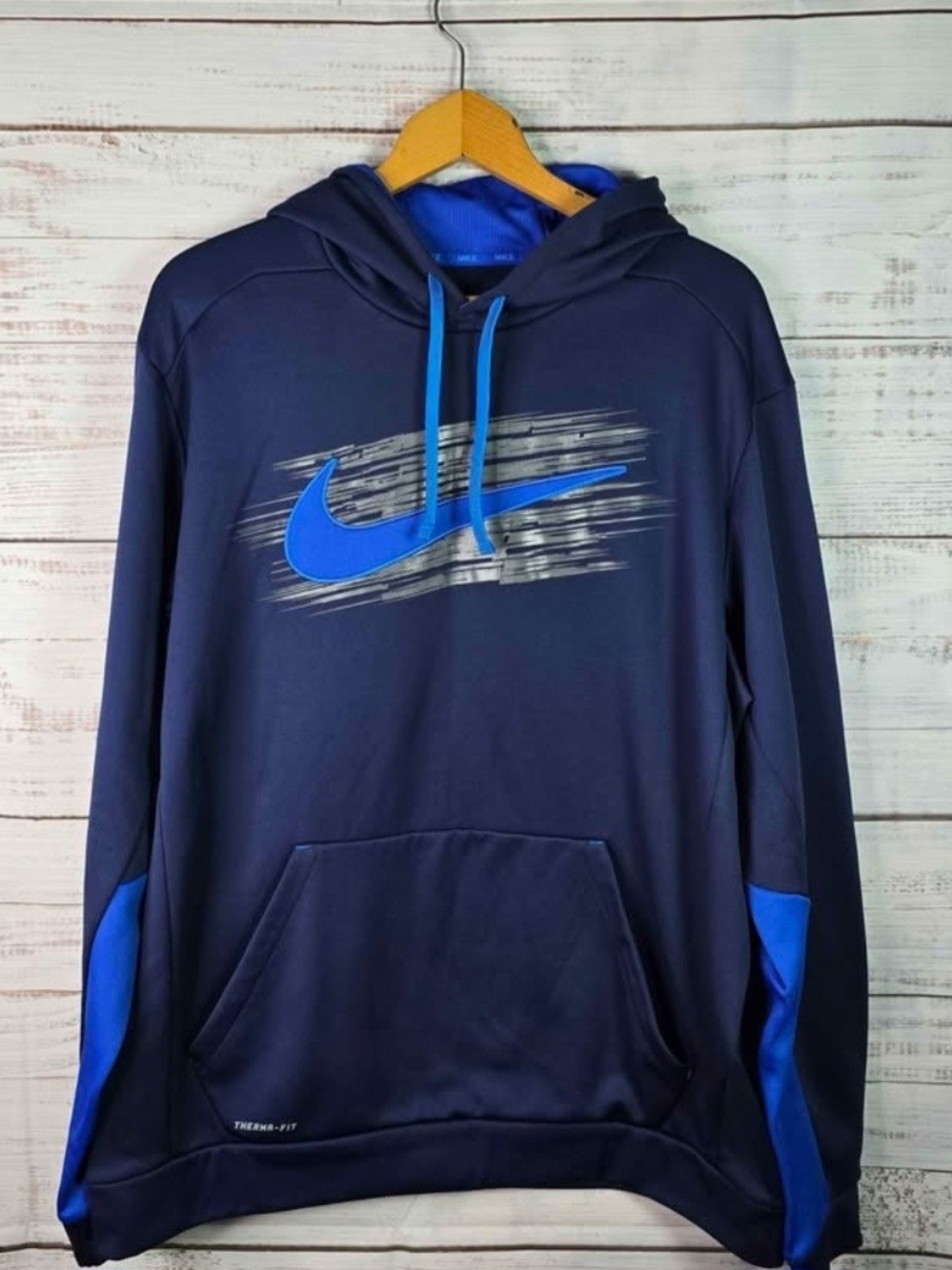 Nike Therma-FIT Men’s XL Navy Blue Swoosh Hoodie NWOT